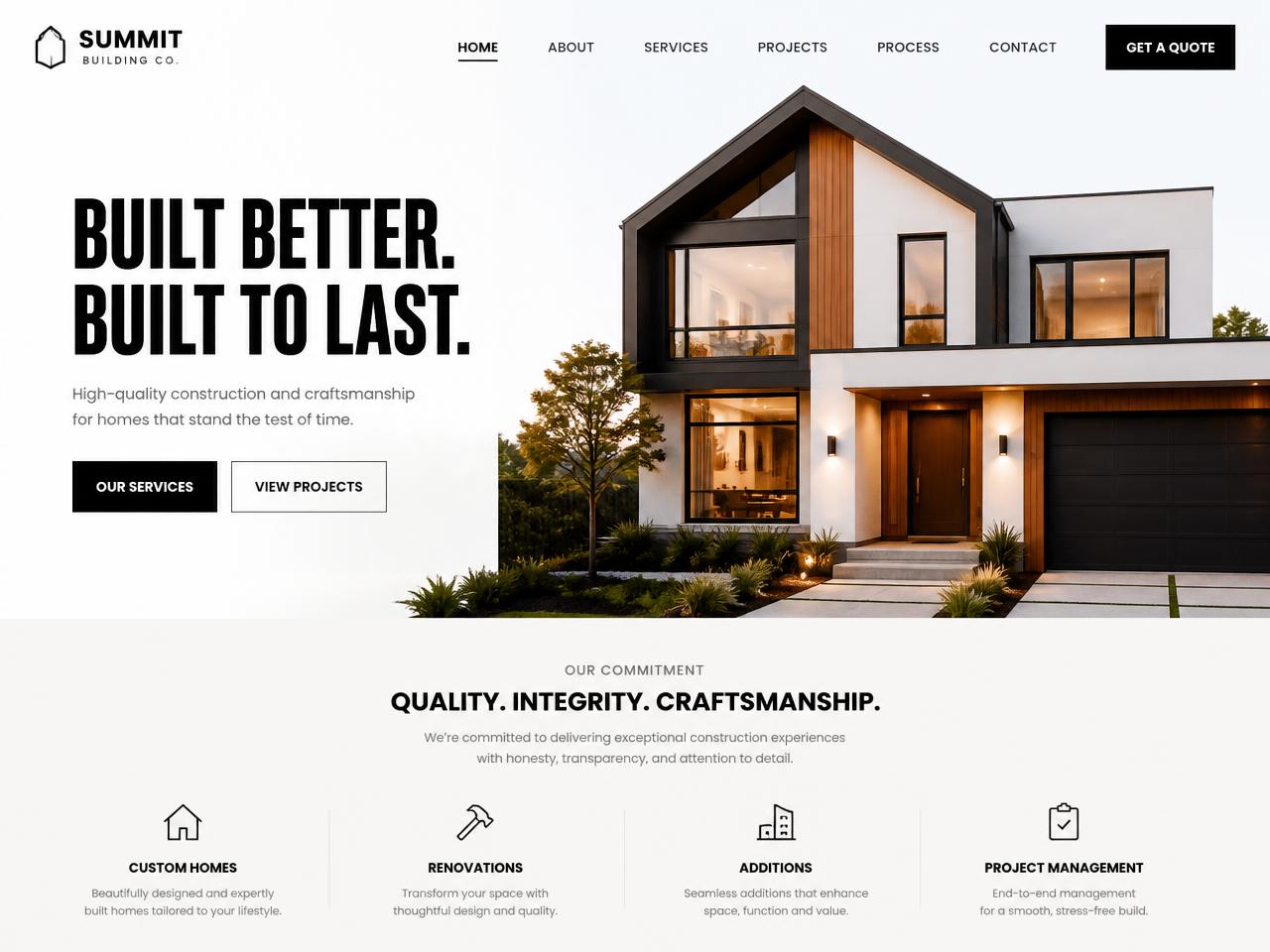 Example Builders website design
