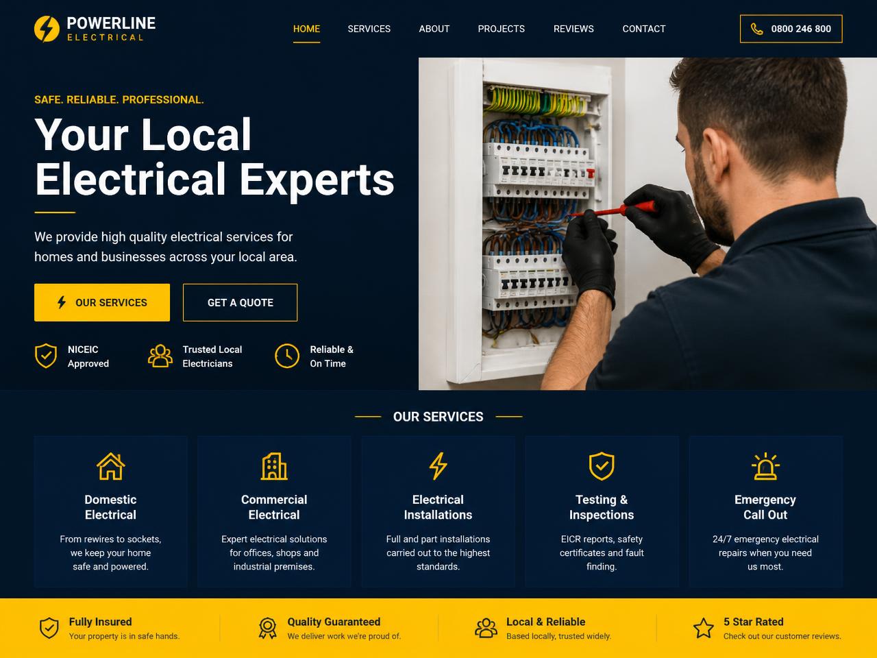 Pro Electrical website design